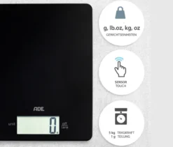 ADE Digitale Küchenwaage »Leonie«, schwarz