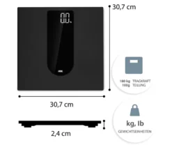 ADE Digitale Personenwaage, schwarz