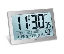 ADE Digitale XL-Funk-Tischuhr mit Thermometer und Hygrometer