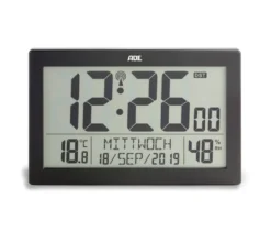 ADE XL-Funkwanduhr mit Thermometer und Hygrometer