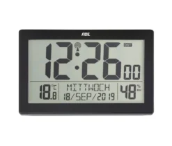 ADE XL-Funkwanduhr mit Thermometer und Hygrometer