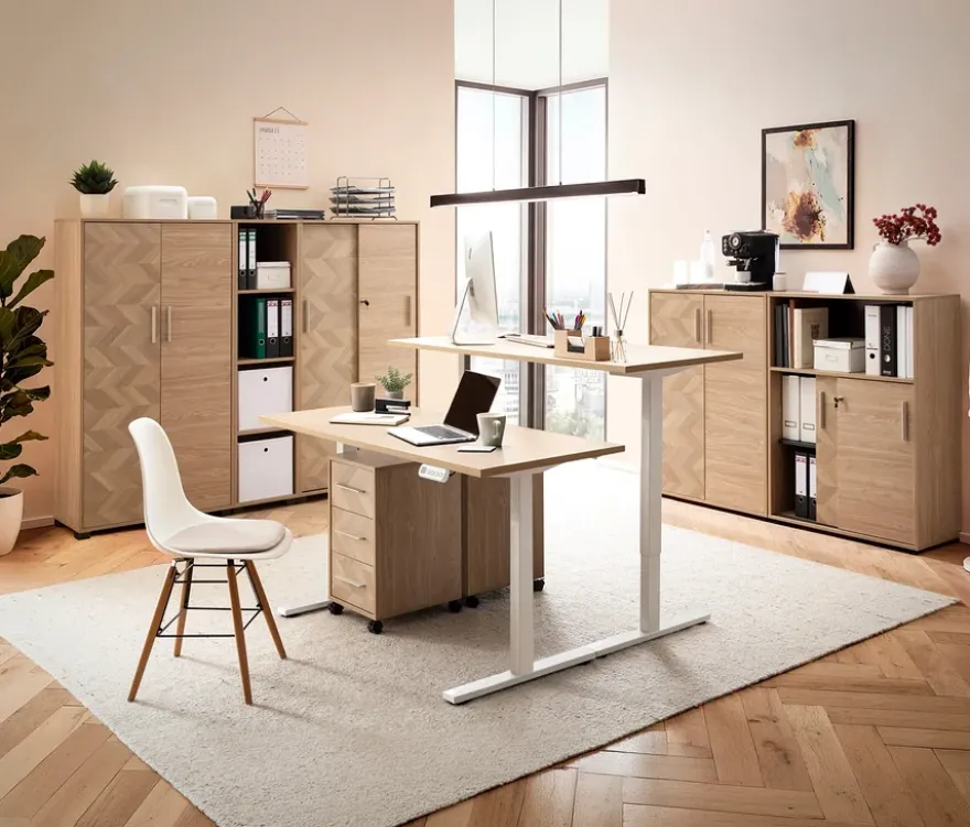 Aktenschrank »Arezzo«, 2-türig, Eichen-Dekor/Fischgräten-Dekor