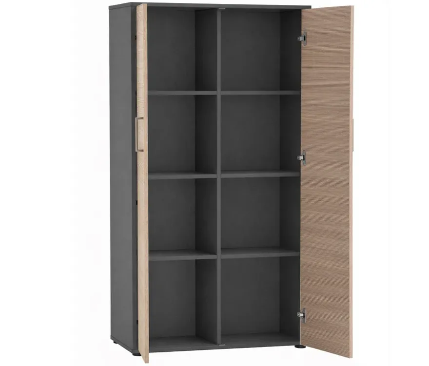 Aktenschrank »Metz«, 2-türig, groß, anthrazit/canello
