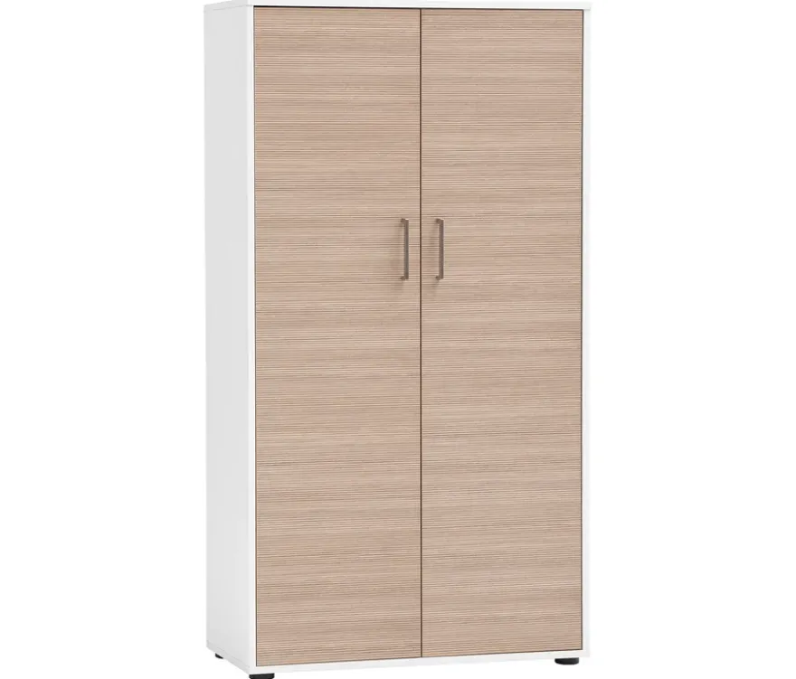 Aktenschrank »Metz«, 2-türig, groß, matt weiß/canello