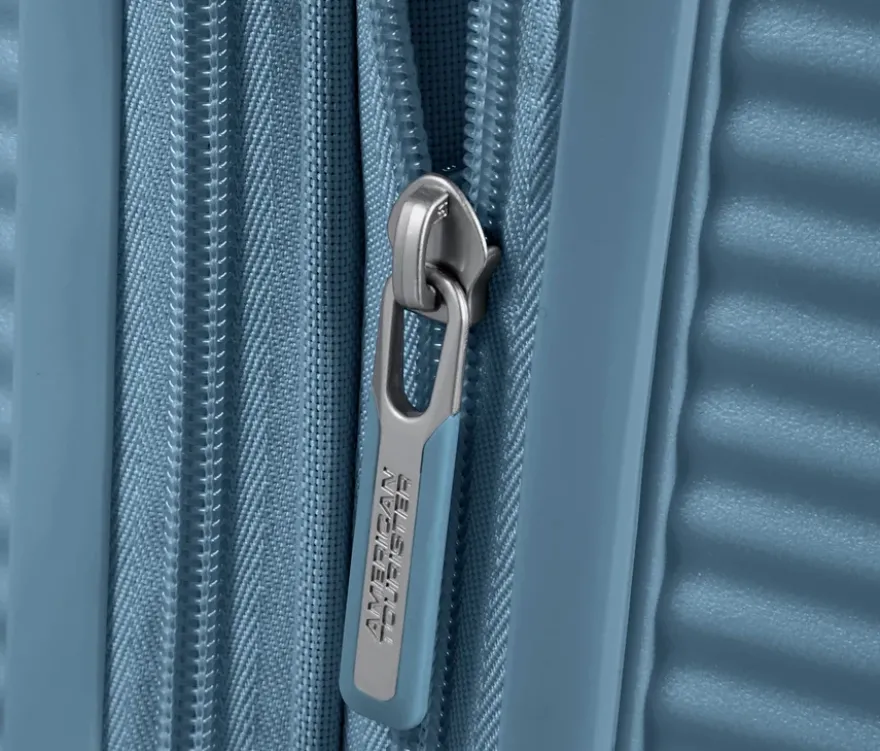 American Tourister Hartschalen-Koffer »Soundbox« Spinner, mittel, stone blue