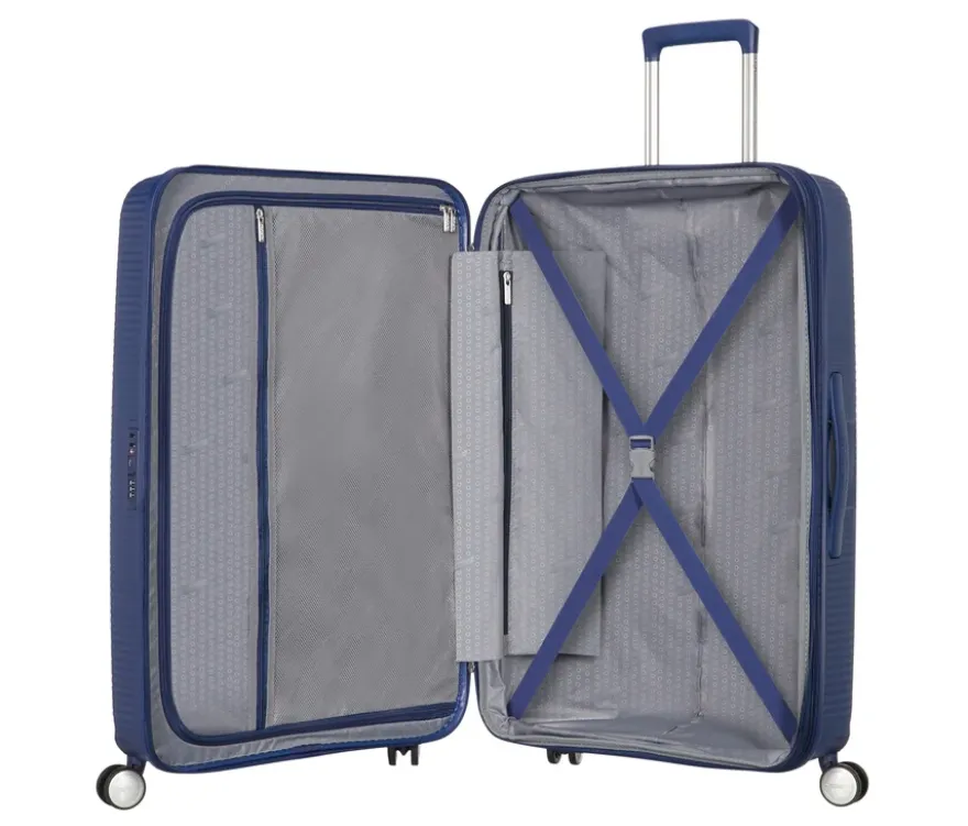 American Tourister Hartschalen-Koffer »Soundbox« Spinner, mittel, midnight navy