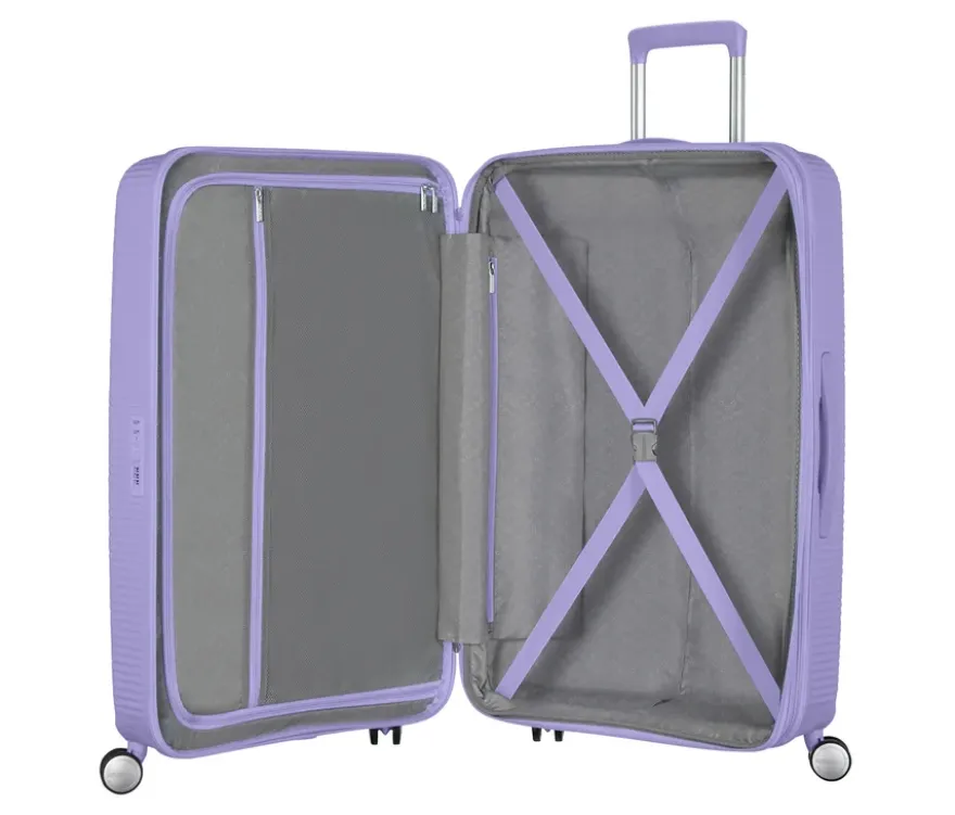 American Tourister Hartschalen-Koffer »Soundbox« Spinner, groß, lavender