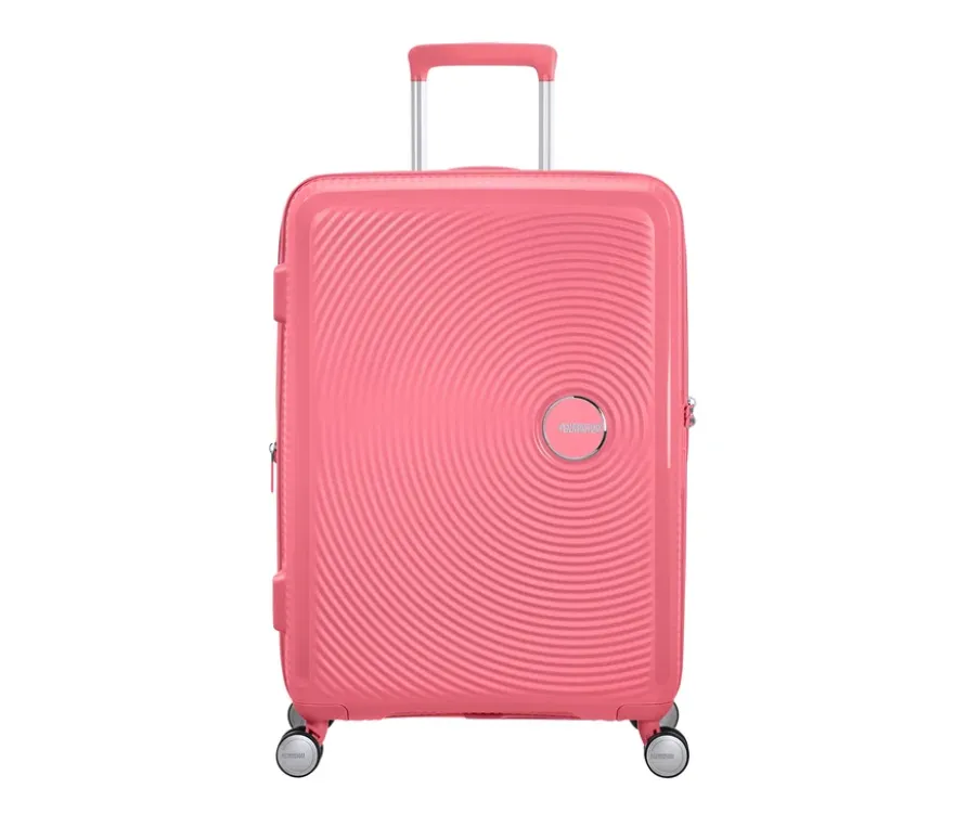 American Tourister Hartschalen-Koffer »Soundbox« Spinner, mittel, sun kissed coral