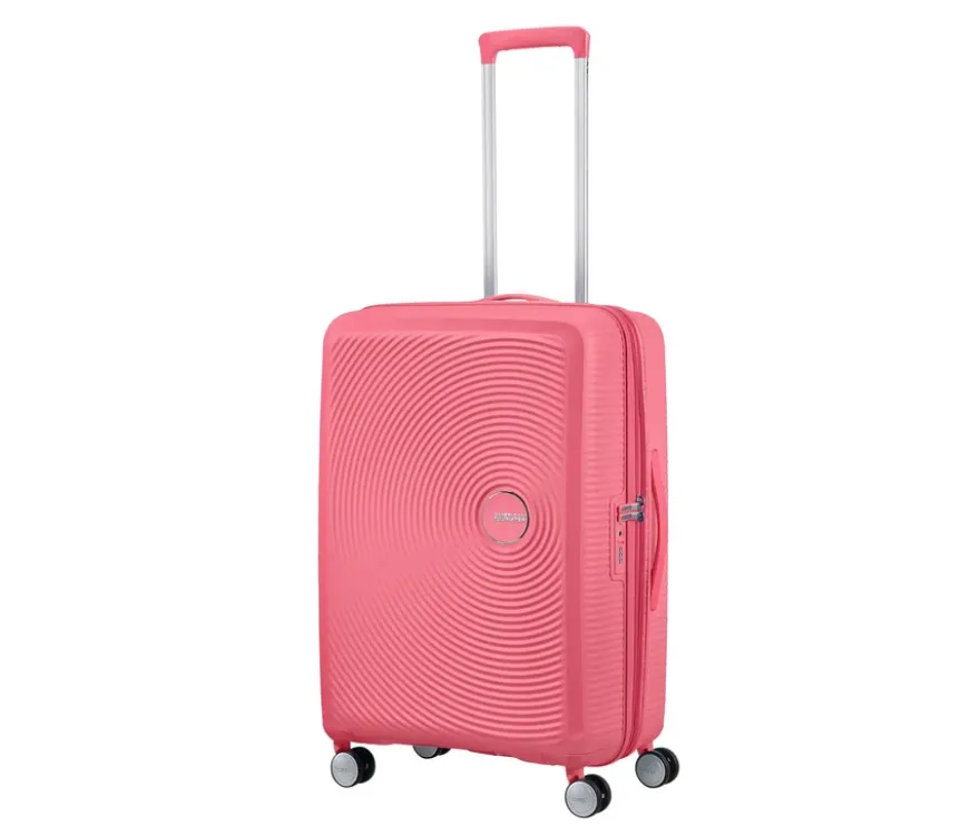 American Tourister Hartschalen-Koffer »Soundbox« Spinner, mittel, sun kissed coral