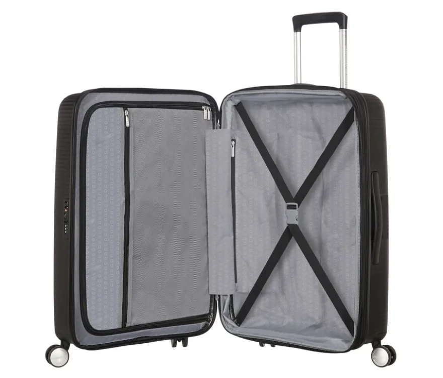American Tourister Hartschalen-Koffer »Soundbox« Spinner, mittel, bass black