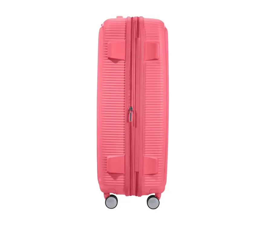 American Tourister Hartschalen-Koffer »Soundbox« Spinner, groß, sun kissed coral