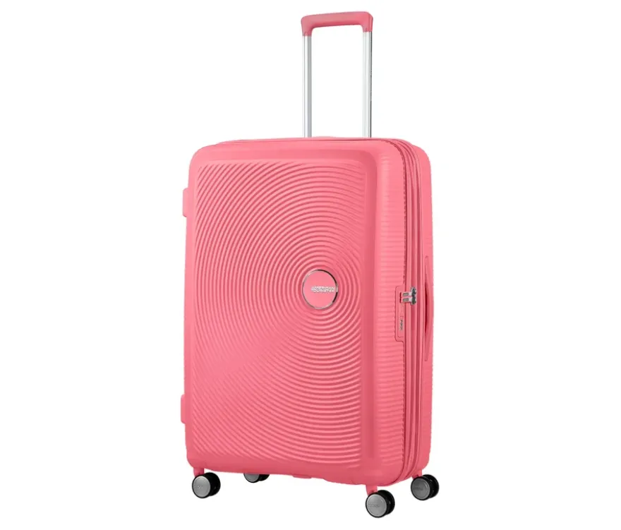 American Tourister Hartschalen-Koffer »Soundbox« Spinner, groß, sun kissed coral