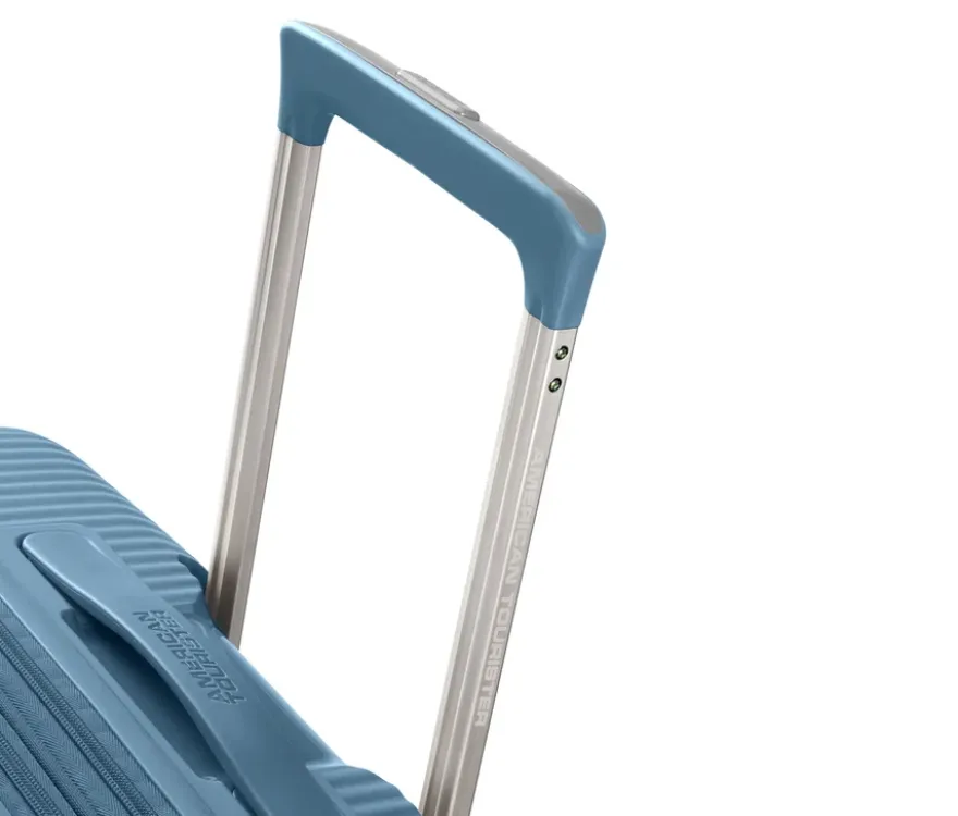 American Tourister Hartschalen-Koffer »Soundbox« Spinner, groß, stone blue