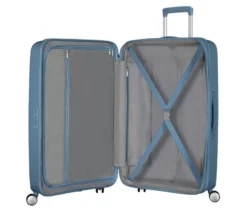 American Tourister Hartschalen-Koffer »Soundbox« Spinner, groß, stone blue