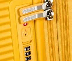 American Tourister Hartschalen-Koffer »Soundbox« Spinner, klein, golden yellow