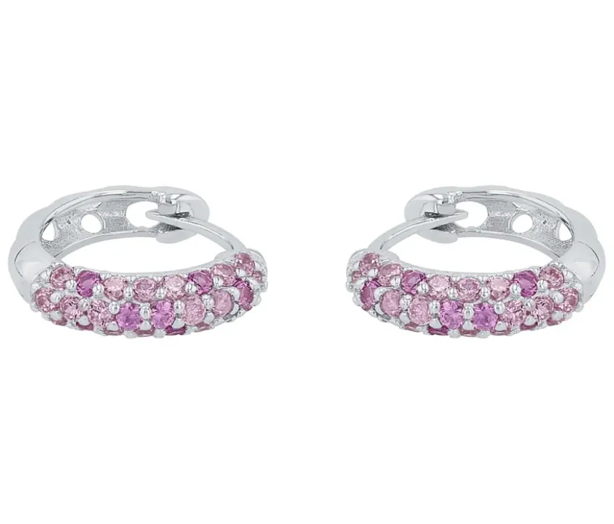 Amor 925 Silber Kinder-Ohrschmuck »Zirkonia rosa«