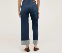 Angels Denim »Laia Turn Up«, Wide Leg, dunkelblau