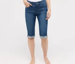 Angels Jeans »Capri Turn-Up«, Slim Fit, mid blue