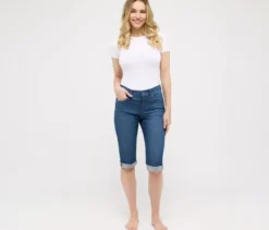 Angels Jeans »Capri Turn-Up«, Slim Fit, mid blue