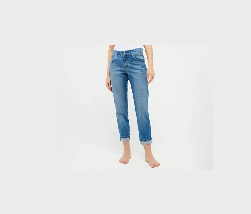 Angels Jeans »Darleen« Crop Turn Up 7/8, light blue