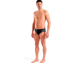 arena Badehosen-Slip Scratchy, schwarz