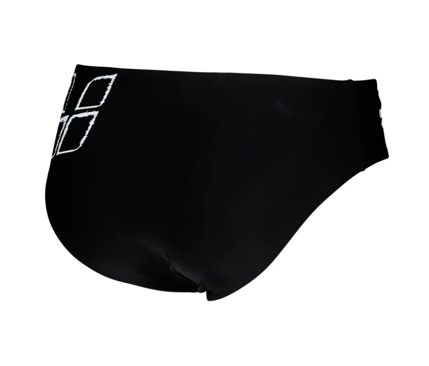arena Badehosen-Slip Scratchy, schwarz