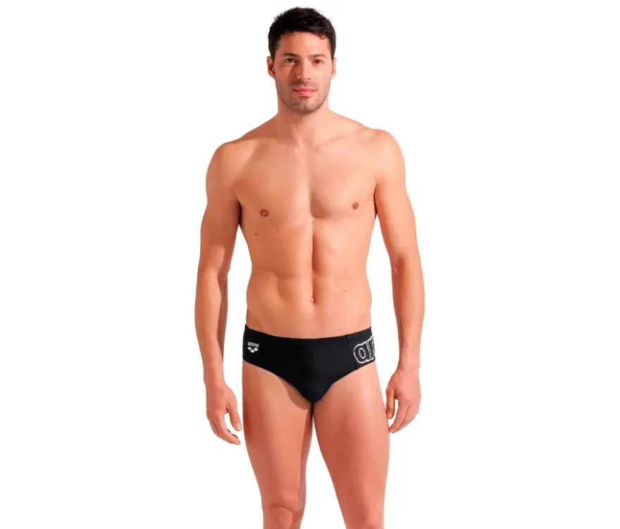 arena Badehosen-Slip Scratchy, schwarz