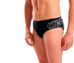 arena Badehosen-Slip Scratchy, schwarz