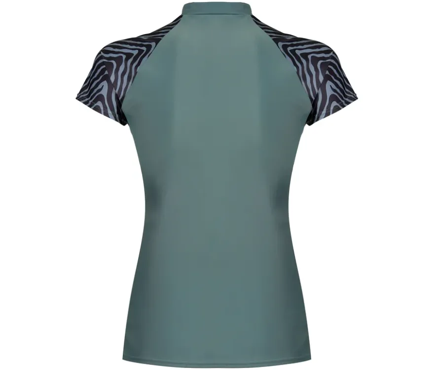 arena Damen-UV-Schutz-Rash-Allover-Kurzarm-Schwimmshirt