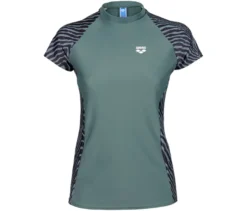 arena Damen-UV-Schutz-Rash-Allover-Kurzarm-Schwimmshirt