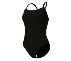 arena Feel Damen Badeanzug Solid Lightdrop Back Bustier, BLACK-BLACK