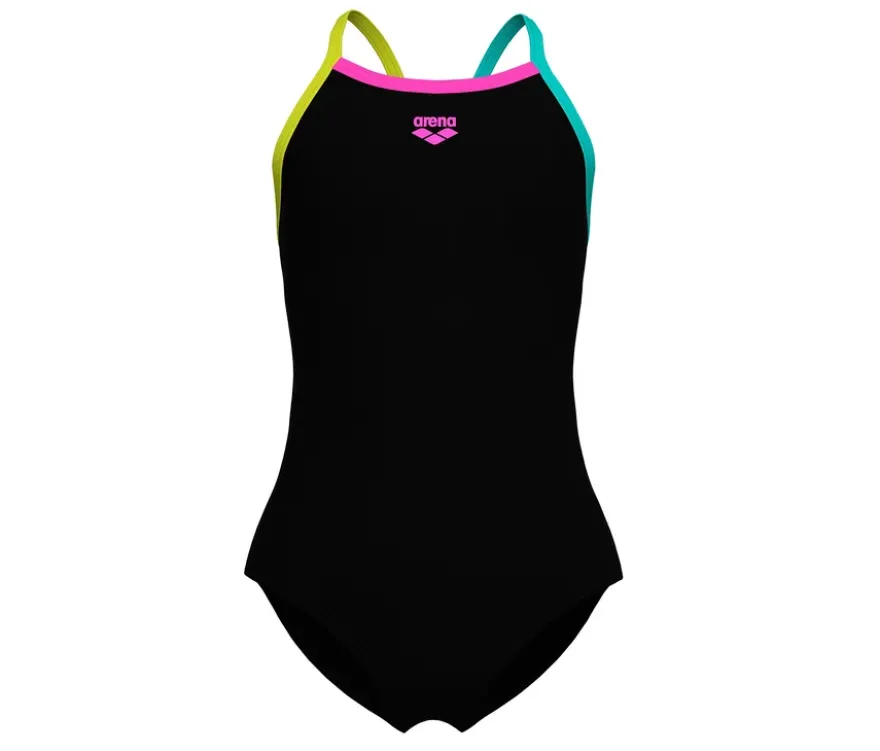arena Feel Kinder-Badeanzug Light Drop Back Solid, schwarz