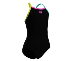 arena Feel Kinder-Badeanzug Light Drop Back Solid, schwarz