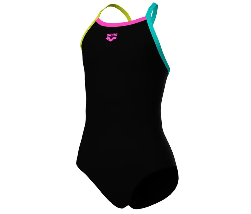 arena Feel Kinder-Badeanzug Light Drop Back Solid, schwarz