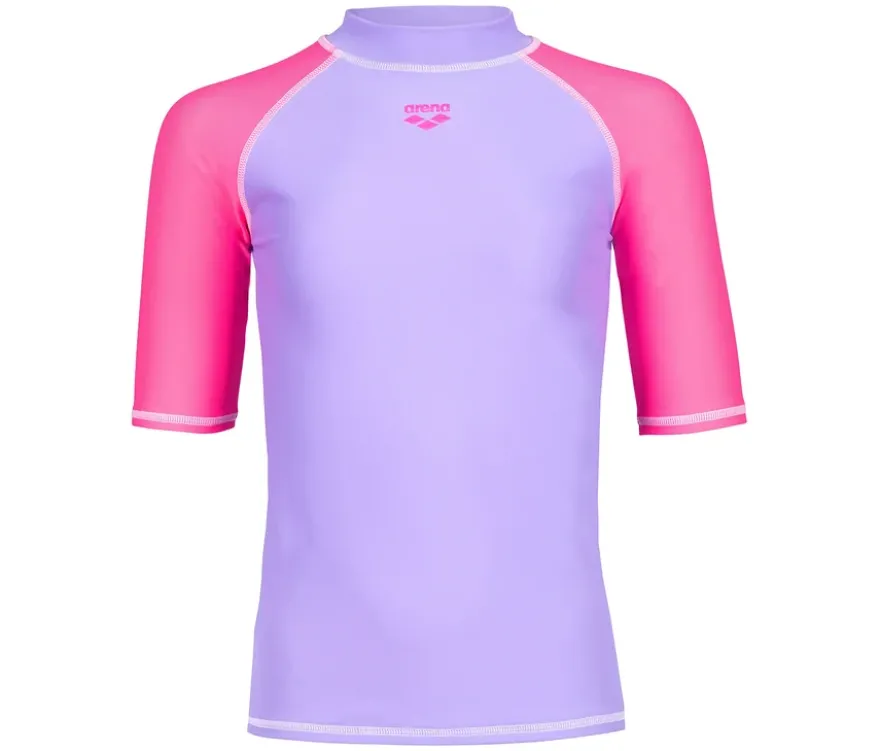 arena Kinder-UV-Kurzarm-Schwimmshirt »Rash Graphic«, lila