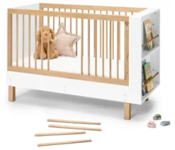 Babybett »Leira« mit integriertem Bücherregal