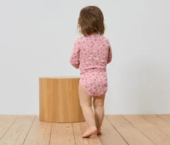 5 Baby-Bodys mit Mitwachsfunktion, Blumen