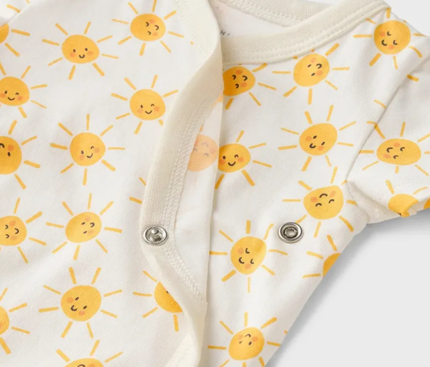 5 Baby-Bodys mit Mitwachsfunktion