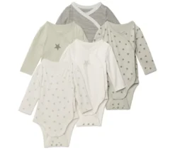 5 Baby-Bodys mit Mitwachsfunktion