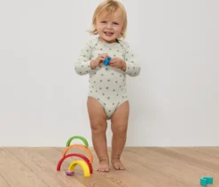 5 Baby-Bodys mit Mitwachsfunktion