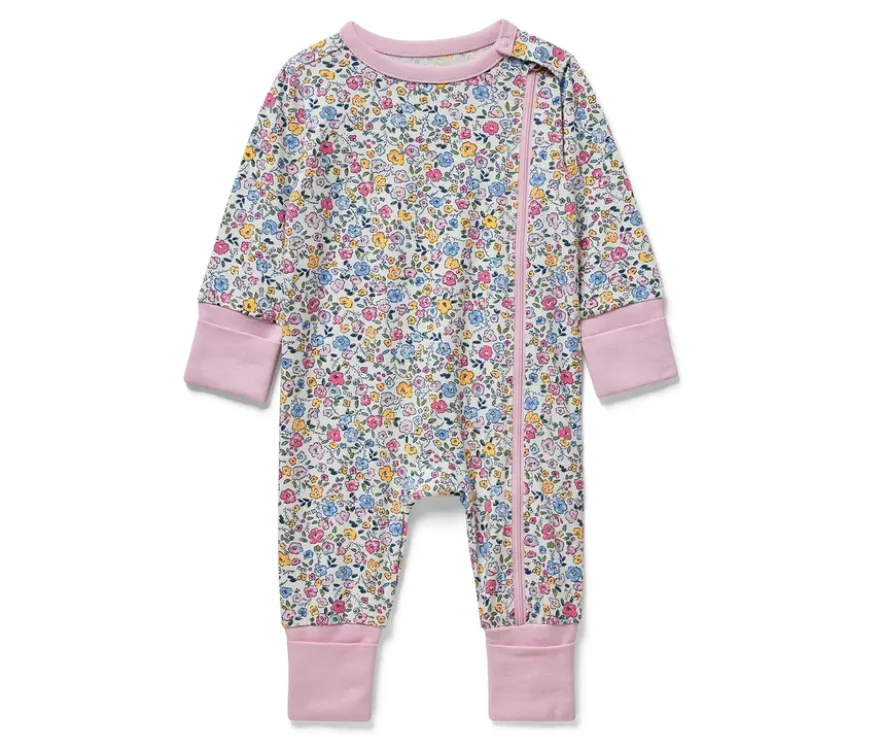 Baby-Pyjama, geblümt