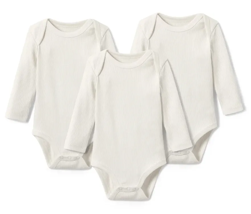 3 Baby-Ripp-Langarmbodys