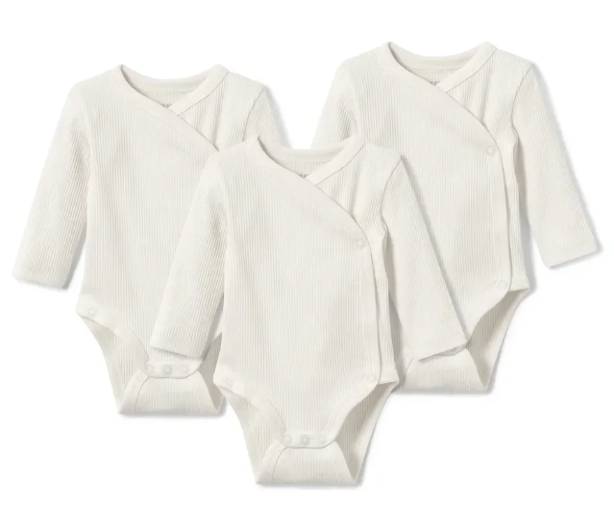 3 Baby-Ripp-Langarmbodys