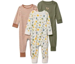 3 Baby-Schlafanzüge, Waldtiere