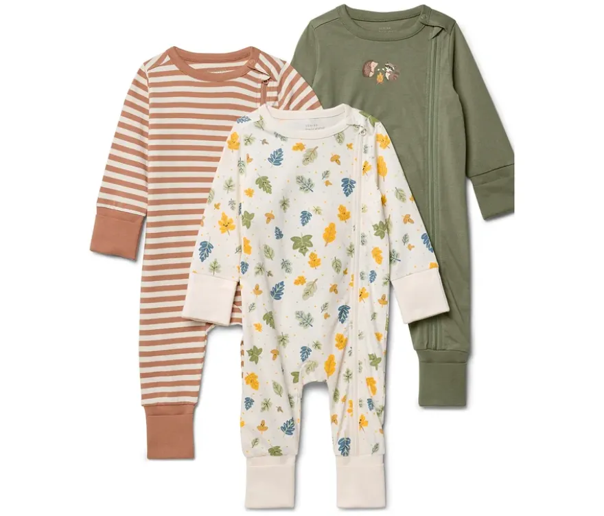 3 Baby-Schlafanzüge, Waldtiere