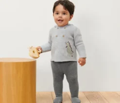 2 Baby-Thermostrumpfhosen, meliert