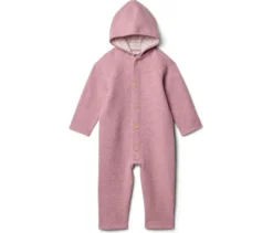 Baby-Walkoverall mit Merinowolle, rosa