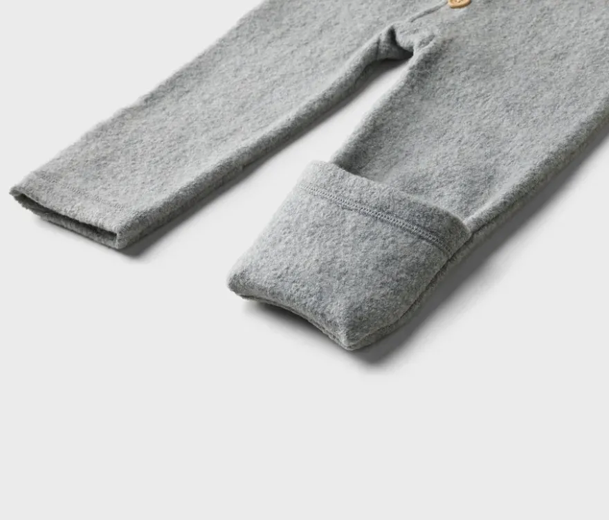 Baby-Walkoverall mit Merinowolle, grau
