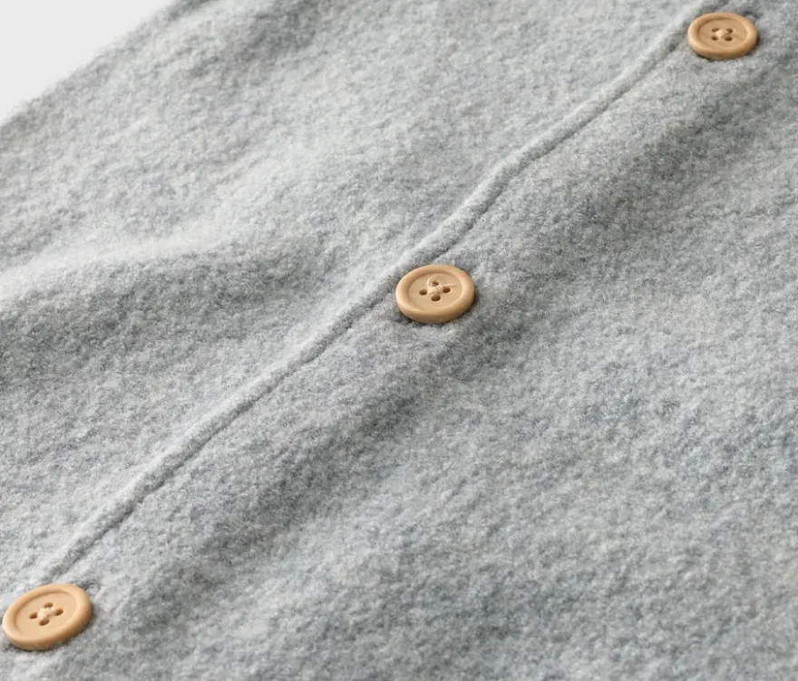 Baby-Walkoverall mit Merinowolle, grau