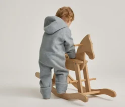 Baby-Walkoverall mit Merinowolle, grau